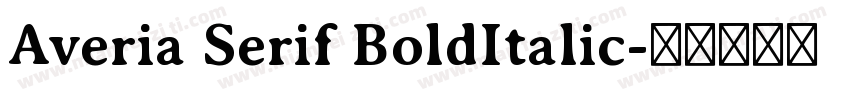 Averia Serif BoldItalic字体转换